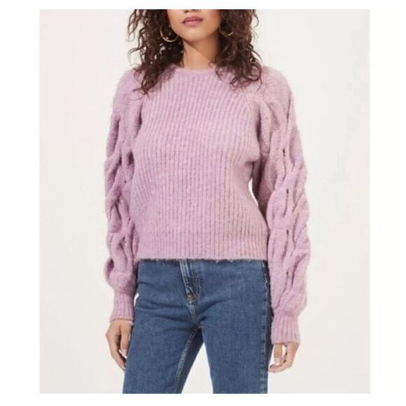 ASTR the Label Lizette Sweater Lilac M new - Picture 1 of 10